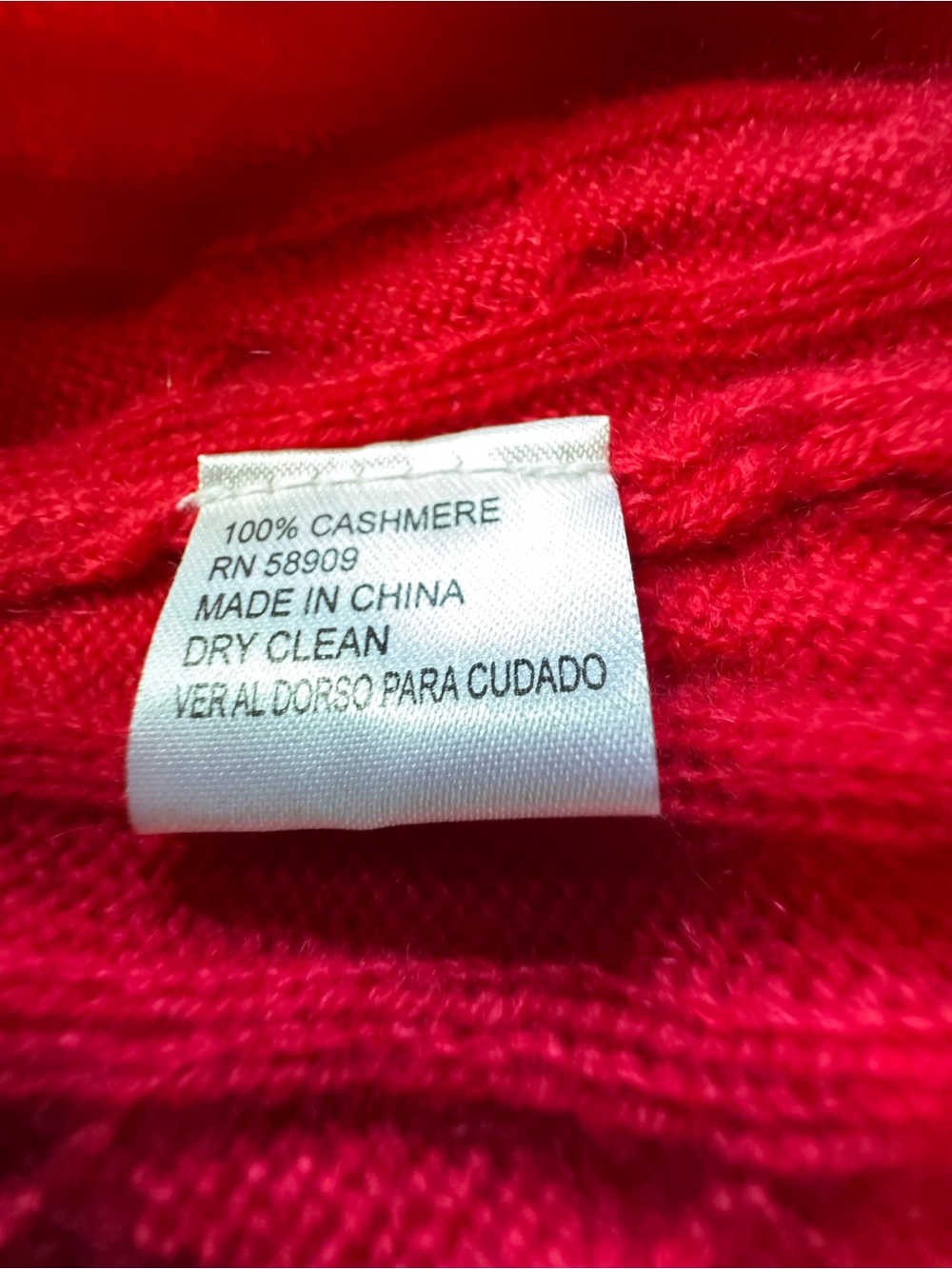 ANTONIO MELANI Red Cable-Knit 100% Cashmere Crewneck Small Sweater - Picture 5 of 6